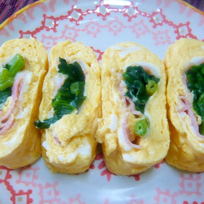 ♥ ほうれん草&ベーコンの卵焼き ♥